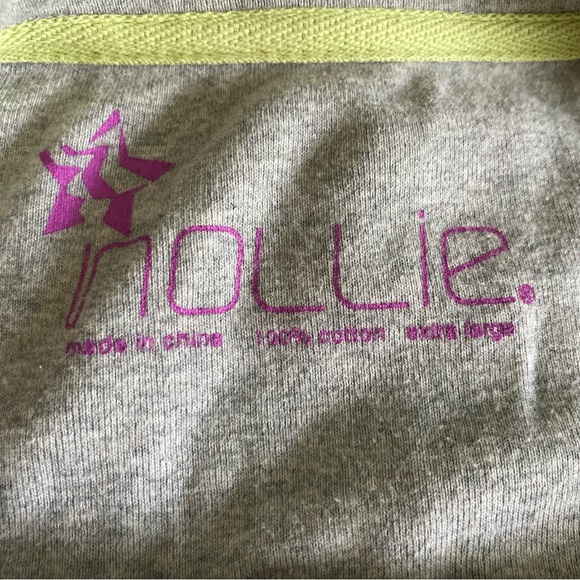 5/$15 Nollie Casual Gray & Yellow Striped Button-up Cardigan Sweatshirt XL - Picture 3 of 7